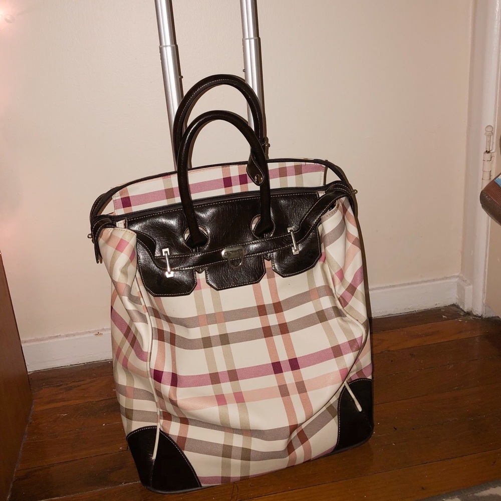 Super cute plaid light luggage
